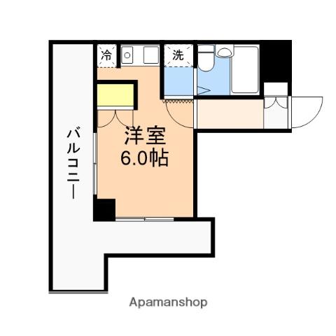 リバティプラザ本町(ワンルーム/6階)の間取り写真