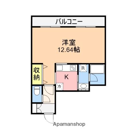 ベロウ花園(1K/5階)の間取り写真