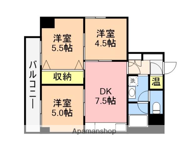 コープ野村万代(3DK/6階)の間取り写真