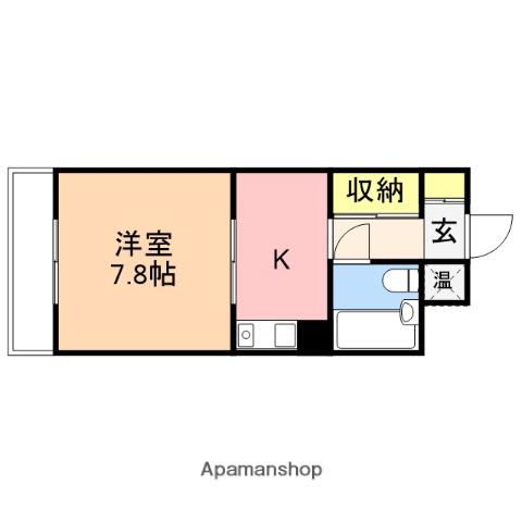 コープ野村万代(1K/9階)の間取り写真