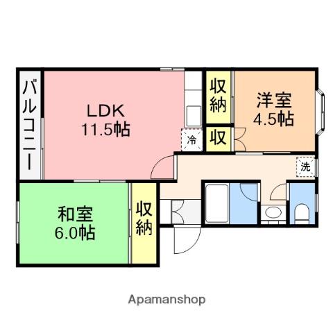 サトウマンション(2LDK/1階)の間取り写真