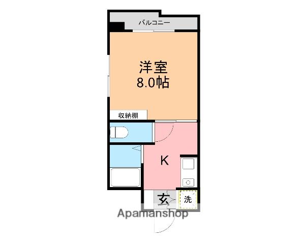 トーカンマンション東中通(1K/6階)の間取り写真