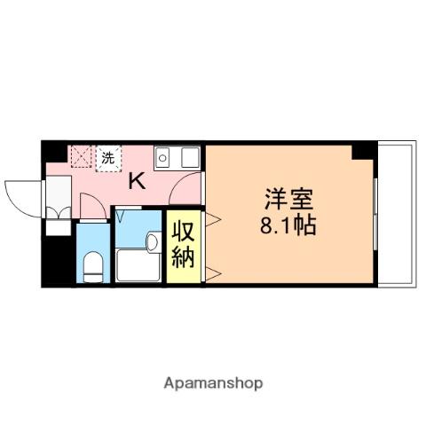 コートシャンベル(1K/3階)の間取り写真