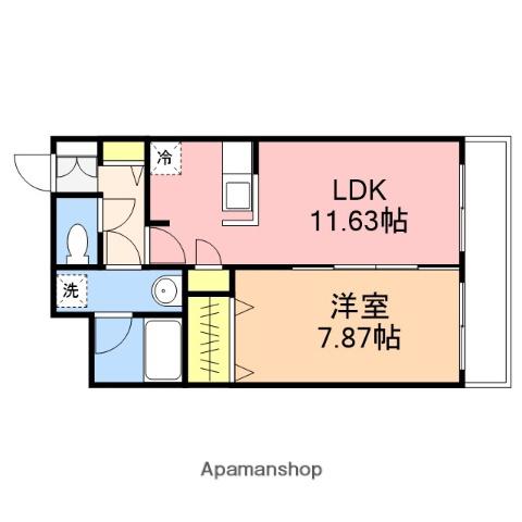 グランディオーズ(1LDK/1階)の間取り写真
