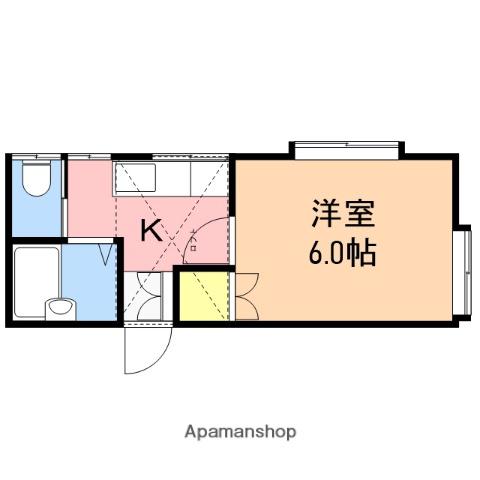 ネージュインLUNA(1K/2階)の間取り写真