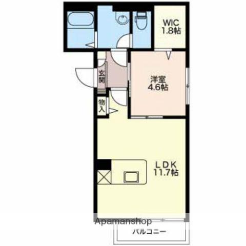ハイツとき(1LDK/1階)の間取り写真