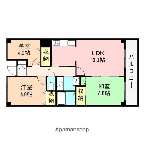 カレントさくらⅡ(3LDK/2階)の間取り写真