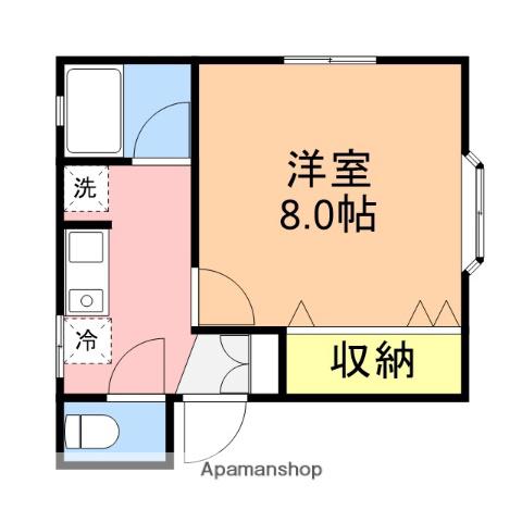 サンセベリアA(1K/1階)の間取り写真