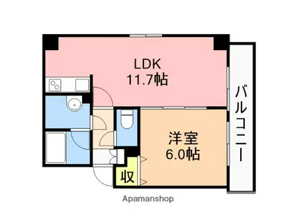 レガーロけやき通(1LDK/7階)の間取り写真