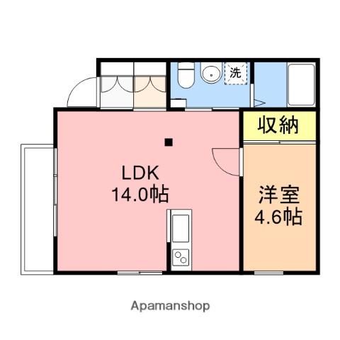さくらハウス(1LDK/1階)の間取り写真
