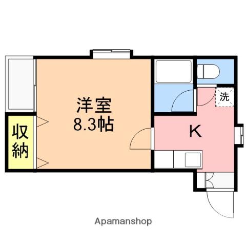 コージィパレス(1K/1階)の間取り写真