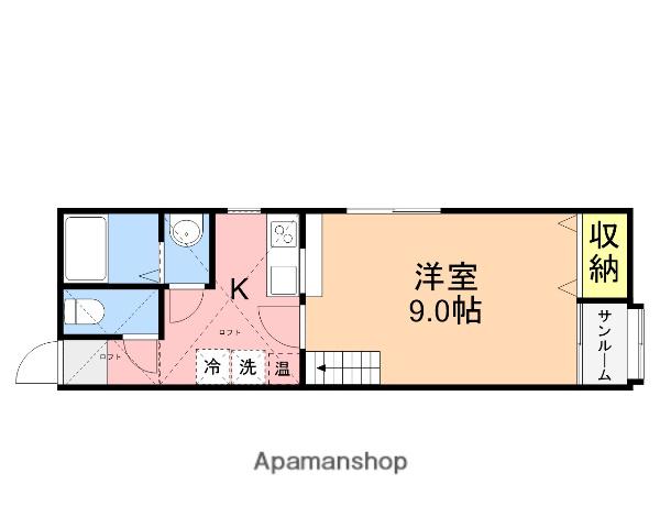 クエストS(1K/1階)の間取り写真