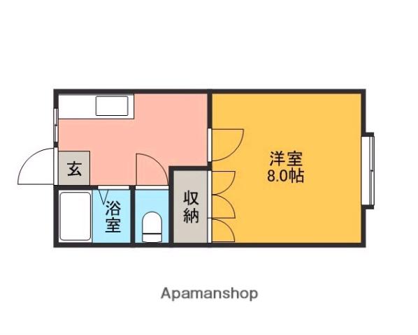 ストークハウスA(1K/2階)の間取り写真