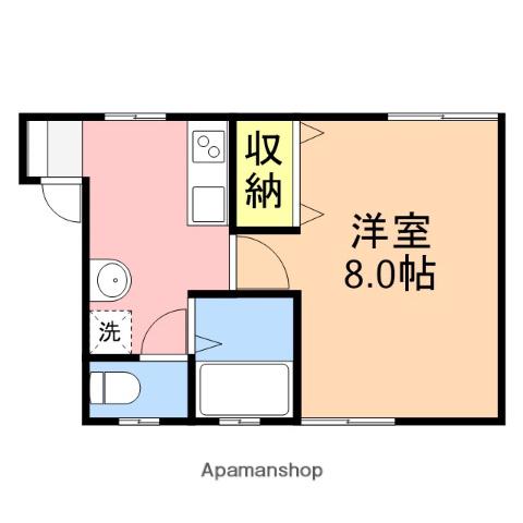 ハイツ田中(1K/2階)の間取り写真