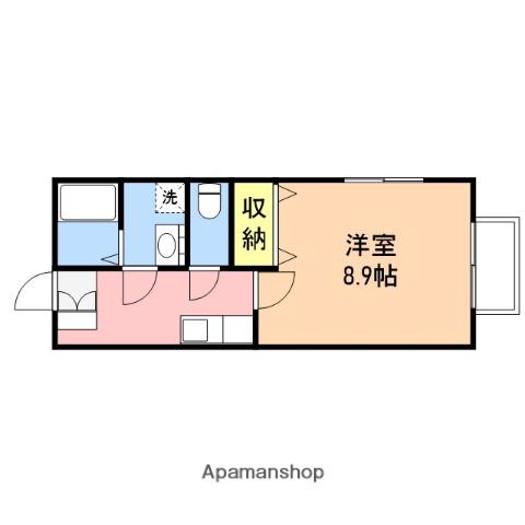 カルムール(1K/1階)の間取り写真