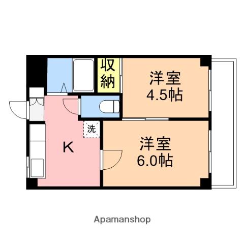 アベニュー藤見町(2K/1階)の間取り写真