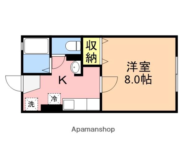 プリムローズ(1K/1階)の間取り写真