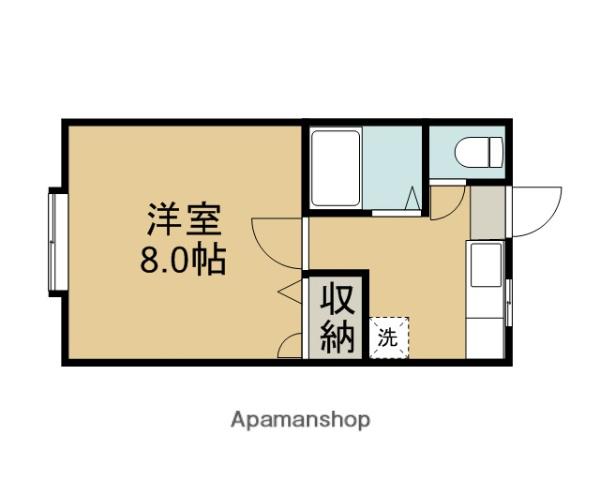 ツインズ(1K/2階)の間取り写真