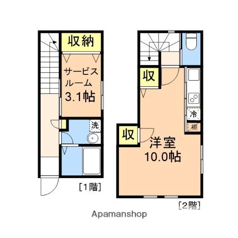 OPUS ONE(ワンルーム/1階)の間取り写真