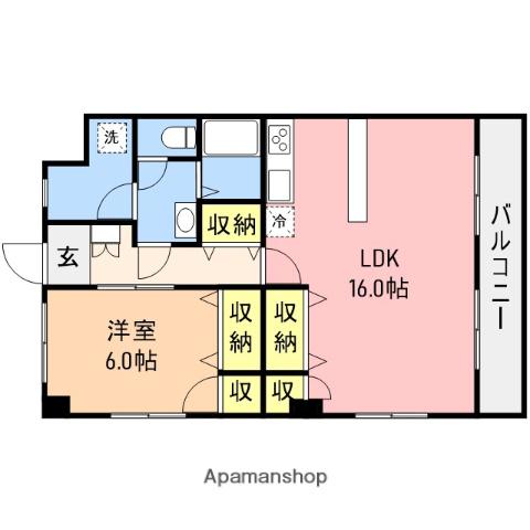 レジデンス近江(1LDK/4階)の間取り写真