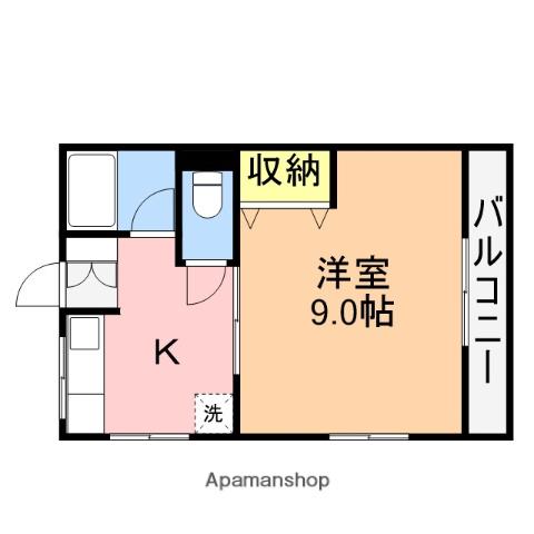 茅野マンション(1K/1階)の間取り写真