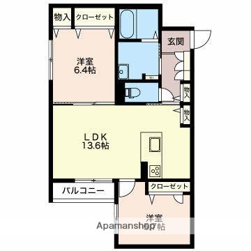 CHOPS(2LDK/2階)の間取り写真