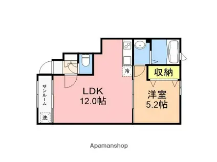 OWL1号館(1LDK/1階)の間取り写真