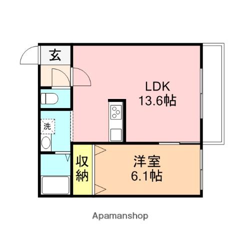 LE HAVRE(1LDK/1階)の間取り写真