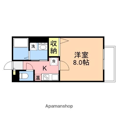 グレイシャス(1K/2階)の間取り写真