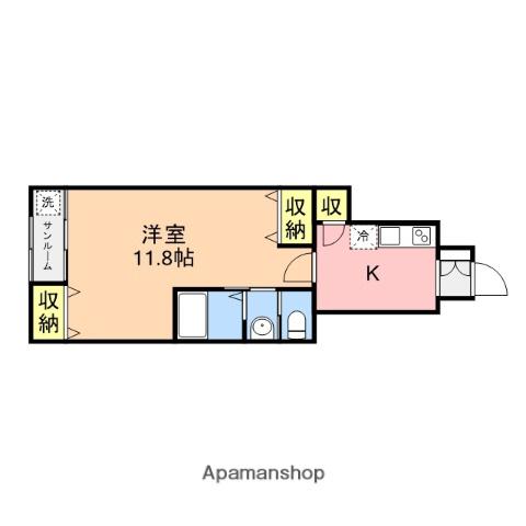 グレース沼垂東(1K/1階)の間取り写真