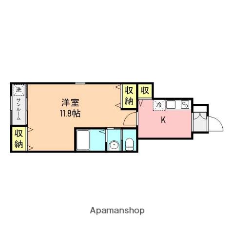 グレース沼垂東(1K/1階)の間取り写真