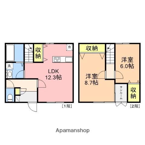 ODENSEⅡ(2LDK/1階)の間取り写真