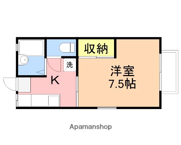 コーポ翠(1K/2階)の間取り写真