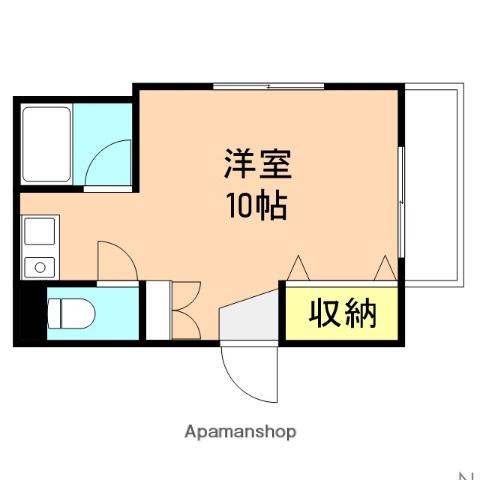 ロッタカーマラビリンス(ワンルーム/2階)の間取り写真