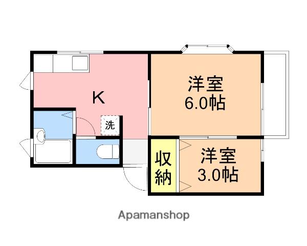 シェリールⅠ(2K/1階)の間取り写真