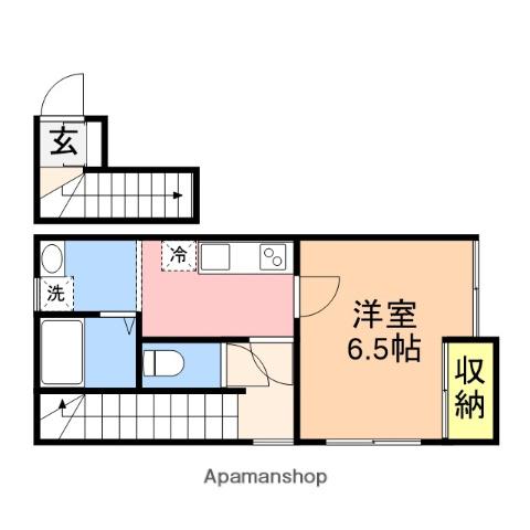 ライフワン・ホープ(1K/2階)の間取り写真