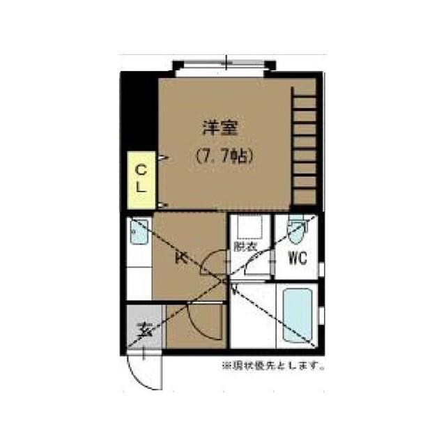 サンフレンド女池(1K/2階)の間取り写真