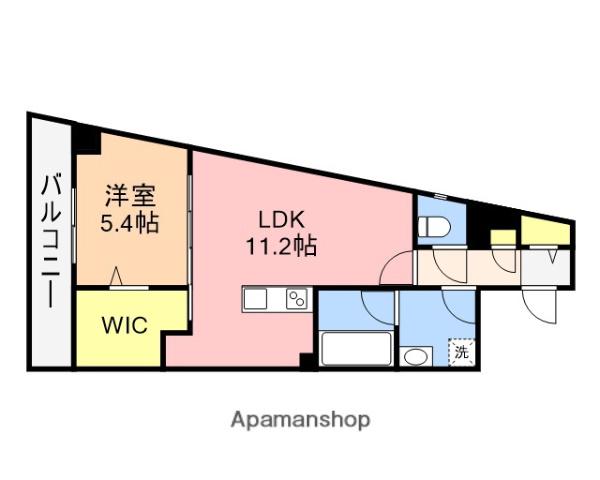 SHINANOビル(1LDK/3階)の間取り写真