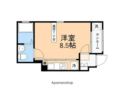 COMMON網川原(ワンルーム/1階)の間取り写真