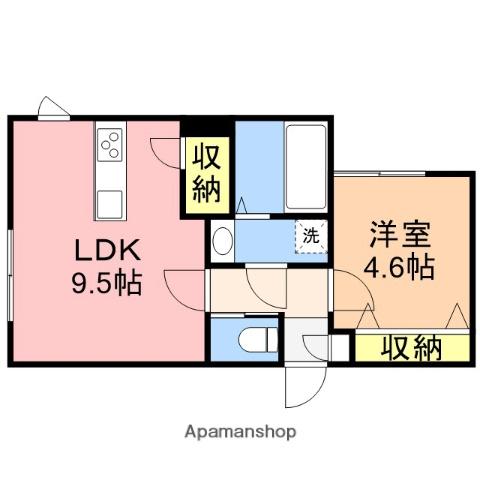 ガーデンシティ神道寺(1LDK/1階)の間取り写真