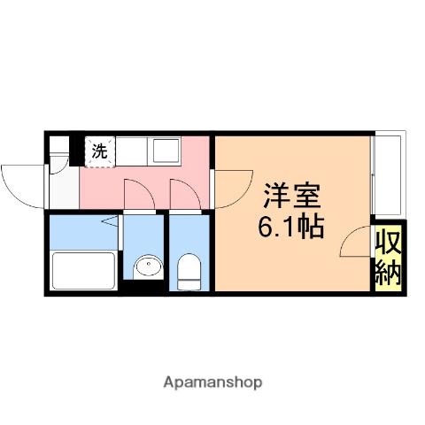 サンハウス(1K/2階)の間取り写真