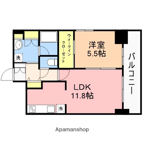 FURUMACHI AVENUE -DAICHIKU-(1LDK/6階)の間取り写真