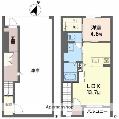 シャーメゾン柊(1LDK/1階)の間取り写真