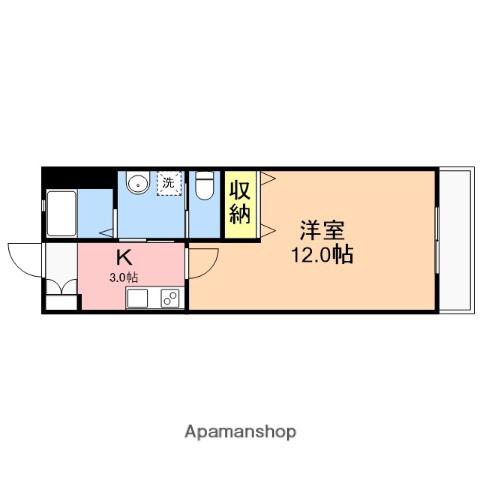 ソニード(1K/2階)の間取り写真