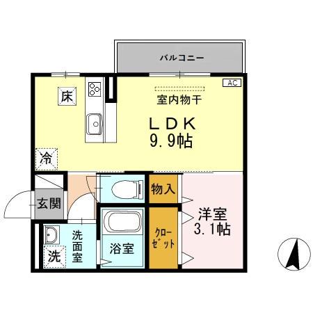 エテルナ リアン(1LDK/1階)の間取り写真