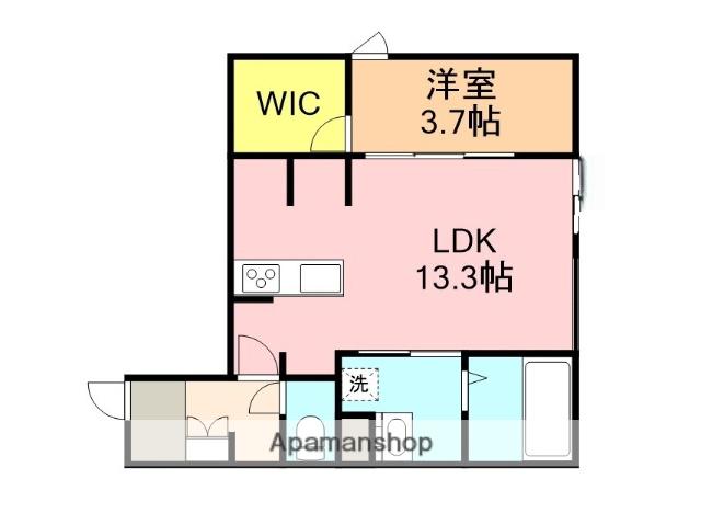 RENARE米山(1LDK/2階)の間取り写真