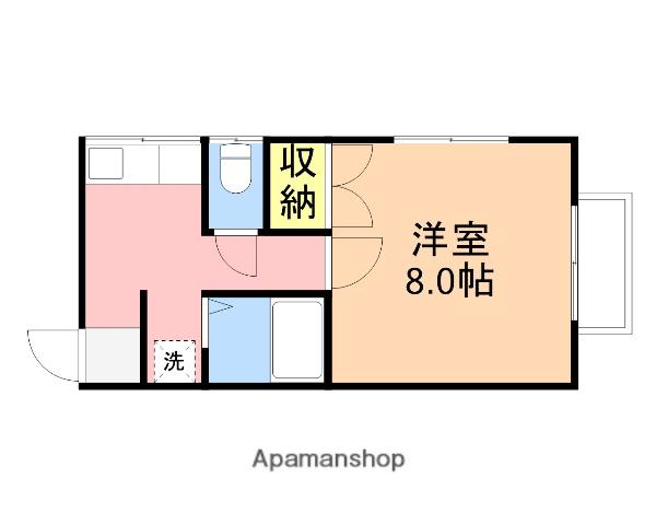 パストラルⅢ(1K/2階)の間取り写真