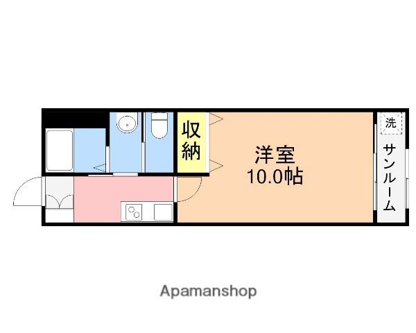 LAUREAⅡ(1K/1階)の間取り写真