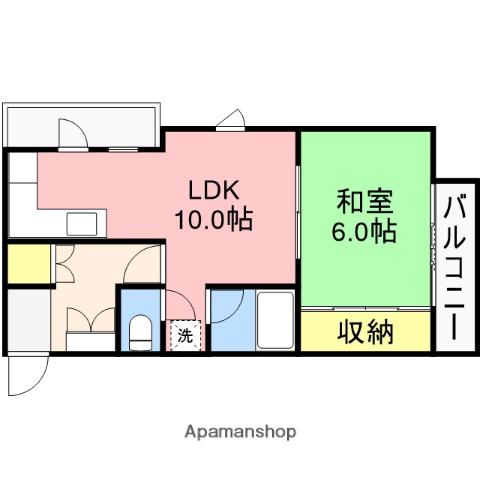 サンミッシェル(1LDK/2階)の間取り写真