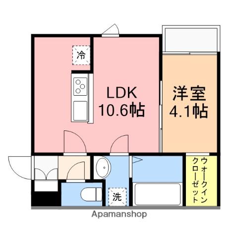 LAUREN駅南(1LDK/2階)の間取り写真